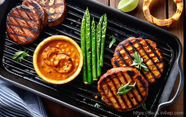 대체육으로 만든 구운 채소 요리법 - **Vibrant Grilled Vegetable Medley with Herb Marinade**
A close-up, high-resolution photo of a c... 대체육으로 만든 구운 채소 요리법 - **Vibrant Grilled Vegetable Medley with Herb Marinade**
A close-up, high-resolution photo of a c...