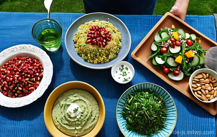 대체육으로 만든 구운 채소 요리법 - **Sizzling Plant-Based Grill Feast with Crispy Alternatives**
A dynamic, mouth-watering shot of ... 대체육으로 만든 구운 채소 요리법 - **Sizzling Plant-Based Grill Feast with Crispy Alternatives**
A dynamic, mouth-watering shot of ...