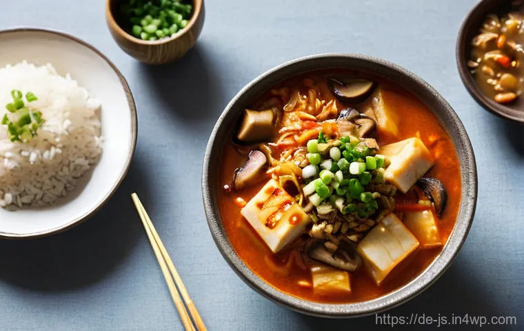 대체육으로 만든 전통 한국 요리 리메이크 - **Prompt:** "A close-up, high-angle shot of a meticulously plated and visually stunning vegan Korean... 대체육으로 만든 전통 한국 요리 리메이크 - **Prompt:** "A close-up, high-angle shot of a meticulously plated and visually stunning vegan Korean...